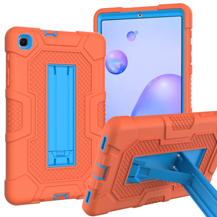 For Samsung Galaxy Tab A 8.4 (2020) / T307 Contrast Color Robot Shockproof Silicone + PC Protective Case with Holder