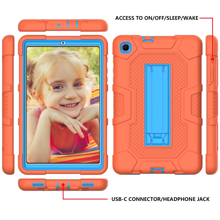 For Samsung Galaxy Tab A 8.4 (2020) / T307 Contrast Color Robot Shockproof Silicone + PC Protective Case with Holder