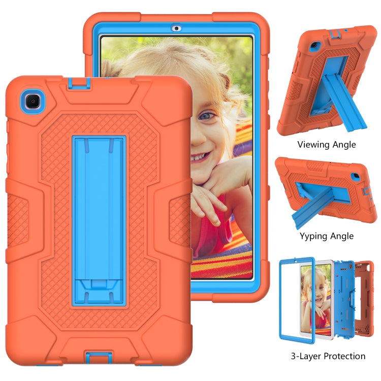 For Samsung Galaxy Tab A 8.4 (2020) / T307 Contrast Color Robot Shockproof Silicone + PC Protective Case with Holder