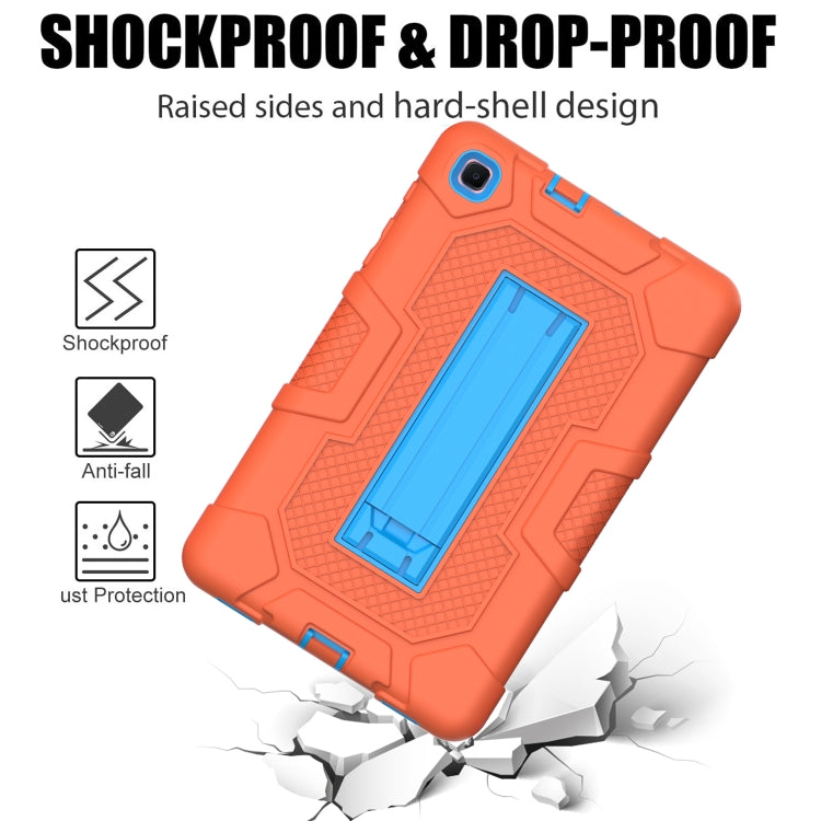 For Samsung Galaxy Tab A 8.4 (2020) / T307 Contrast Color Robot Shockproof Silicone + PC Protective Case with Holder