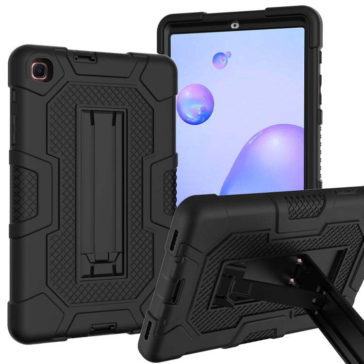 For Samsung Galaxy Tab A 8.4 (2020) / T307 Contrast Color Robot Shockproof Silicone + PC Protective Case with Holder