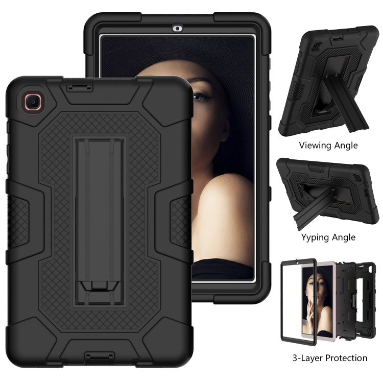 For Samsung Galaxy Tab A 8.4 (2020) / T307 Contrast Color Robot Shockproof Silicone + PC Protective Case with Holder
