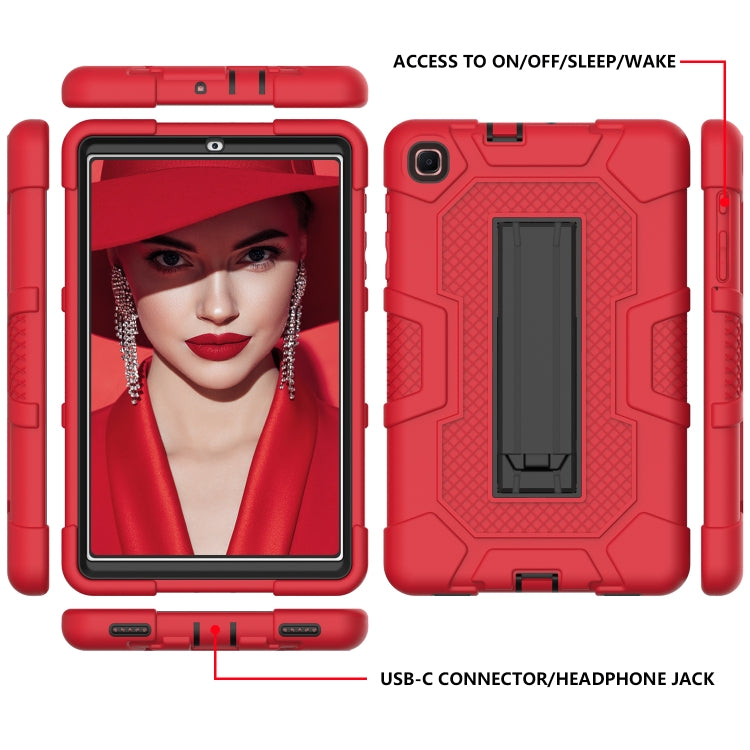 For Samsung Galaxy Tab A 8.4 (2020) / T307 Contrast Color Robot Shockproof Silicone + PC Protective Case with Holder