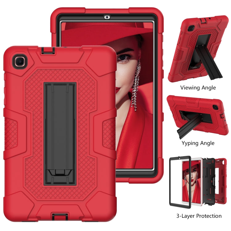 For Samsung Galaxy Tab A 8.4 (2020) / T307 Contrast Color Robot Shockproof Silicone + PC Protective Case with Holder