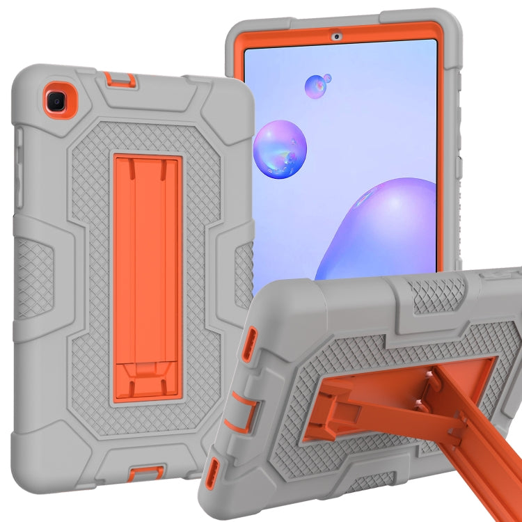For Samsung Galaxy Tab A 8.4 (2020) / T307 Contrast Color Robot Shockproof Silicone + PC Protective Case with Holder