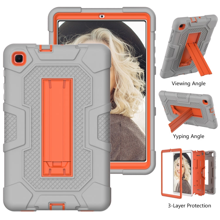 For Samsung Galaxy Tab A 8.4 (2020) / T307 Contrast Color Robot Shockproof Silicone + PC Protective Case with Holder