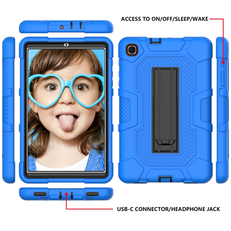 For Samsung Galaxy Tab A 8.4 (2020) / T307 Contrast Color Robot Shockproof Silicone + PC Protective Case with Holder