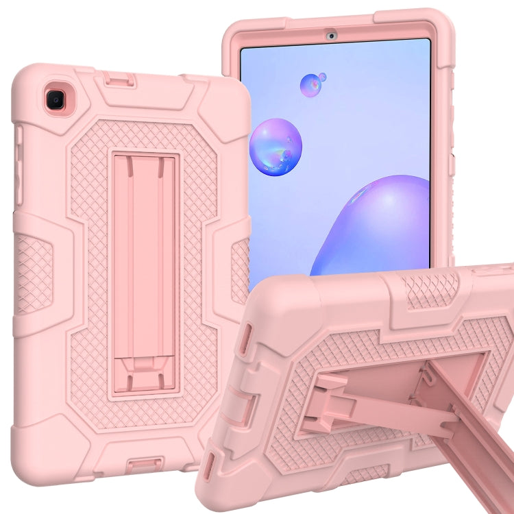 For Samsung Galaxy Tab A 8.4 (2020) / T307 Contrast Color Robot Shockproof Silicone + PC Protective Case with Holder