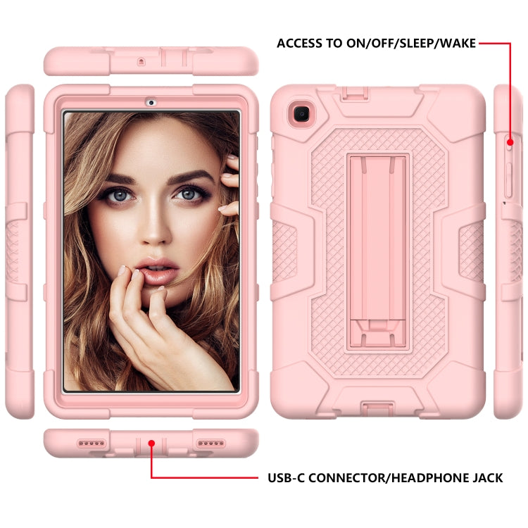 For Samsung Galaxy Tab A 8.4 (2020) / T307 Contrast Color Robot Shockproof Silicone + PC Protective Case with Holder