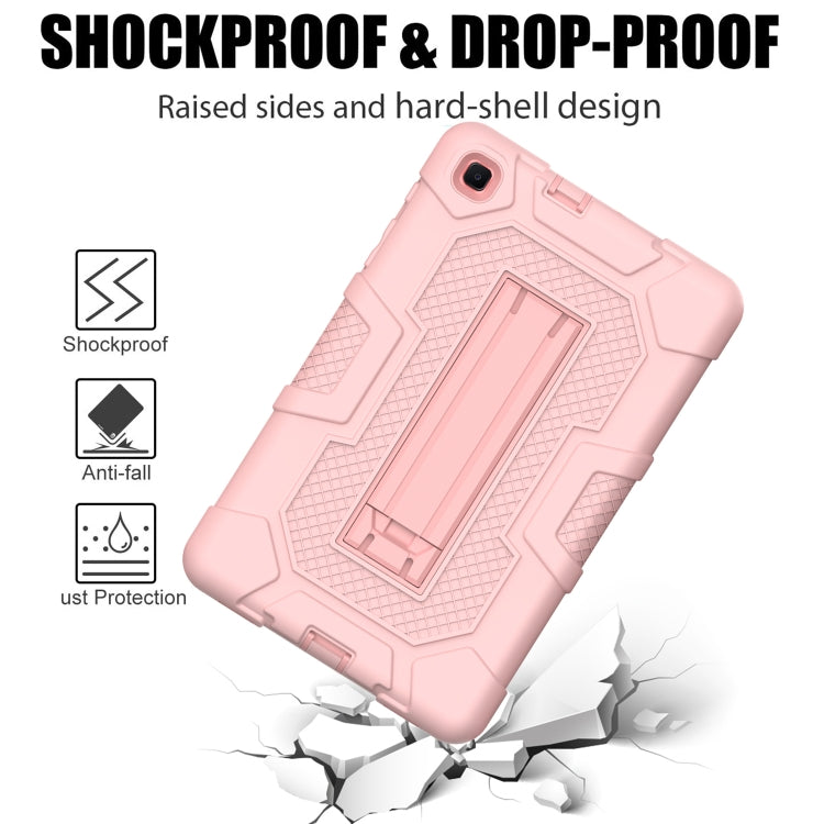 For Samsung Galaxy Tab A 8.4 (2020) / T307 Contrast Color Robot Shockproof Silicone + PC Protective Case with Holder