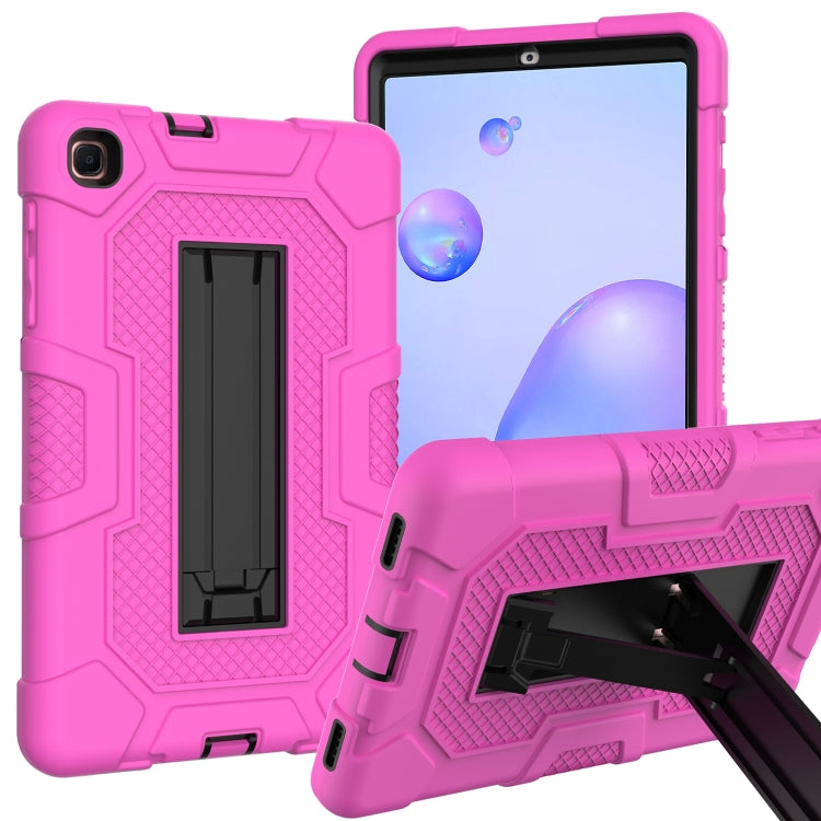 For Samsung Galaxy Tab A 8.4 (2020) / T307 Contrast Color Robot Shockproof Silicone + PC Protective Case with Holder