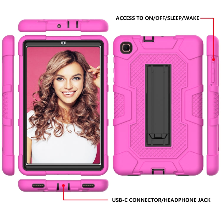 For Samsung Galaxy Tab A 8.4 (2020) / T307 Contrast Color Robot Shockproof Silicone + PC Protective Case with Holder