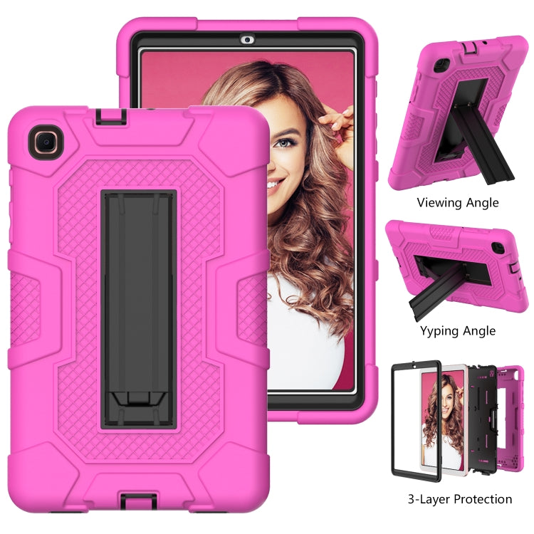 For Samsung Galaxy Tab A 8.4 (2020) / T307 Contrast Color Robot Shockproof Silicone + PC Protective Case with Holder