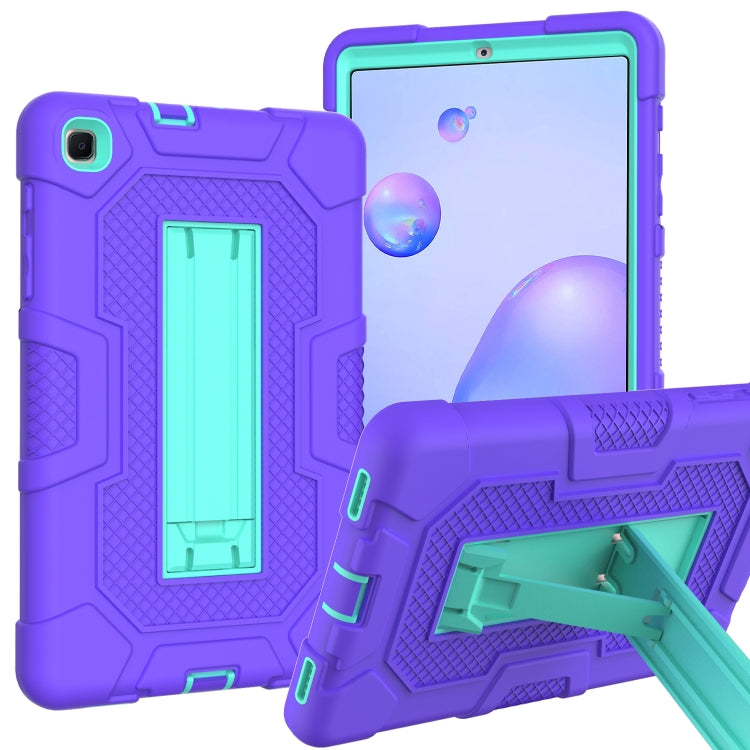 For Samsung Galaxy Tab A 8.4 (2020) / T307 Contrast Color Robot Shockproof Silicone + PC Protective Case with Holder