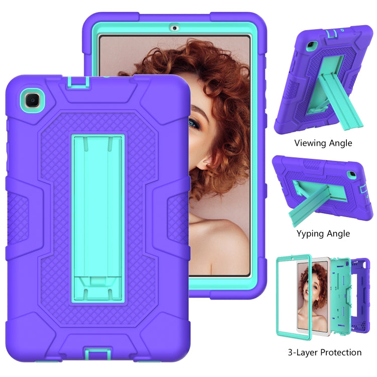 For Samsung Galaxy Tab A 8.4 (2020) / T307 Contrast Color Robot Shockproof Silicone + PC Protective Case with Holder
