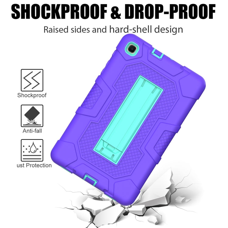 For Samsung Galaxy Tab A 8.4 (2020) / T307 Contrast Color Robot Shockproof Silicone + PC Protective Case with Holder