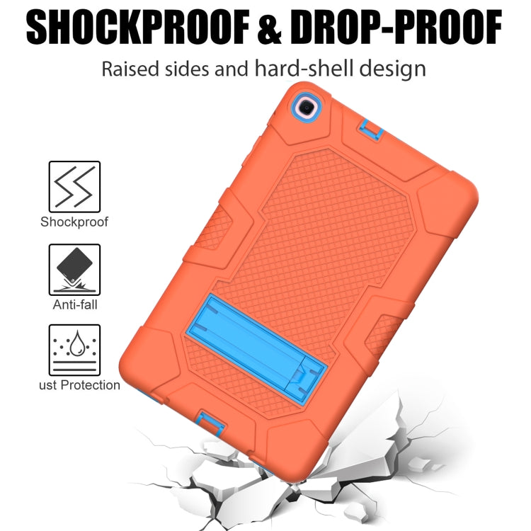 For Samsung Galaxy Tab A 10.1 (2019) / T510 Contrast Color Robot Shockproof Silicone + PC Protective Case with Holder