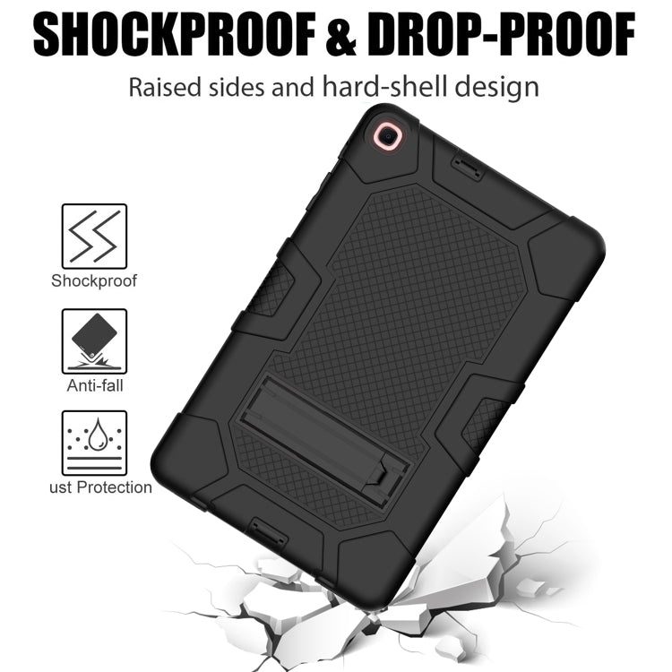 For Samsung Galaxy Tab A 10.1 (2019) / T510 Contrast Color Robot Shockproof Silicone + PC Protective Case with Holder