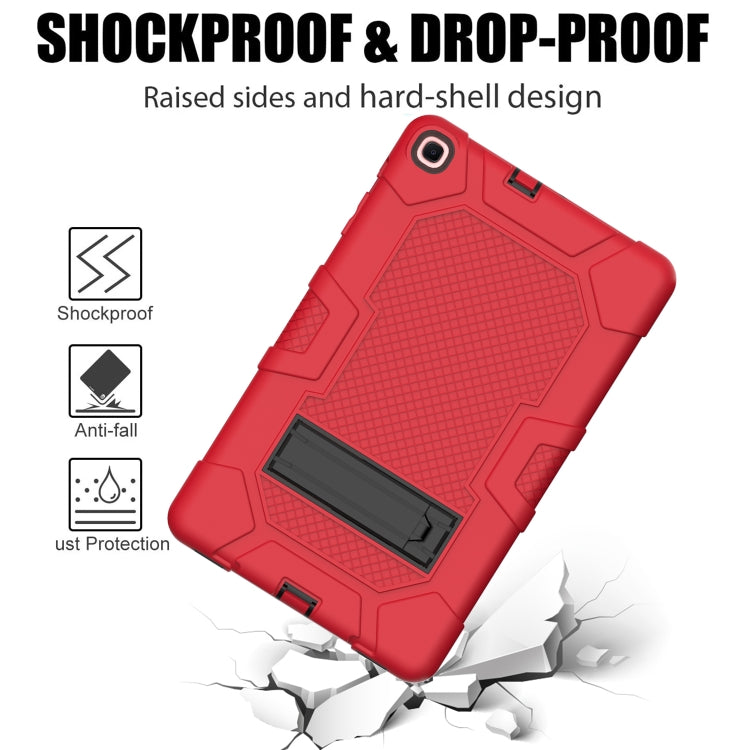 For Samsung Galaxy Tab A 10.1 (2019) / T510 Contrast Color Robot Shockproof Silicone + PC Protective Case with Holder