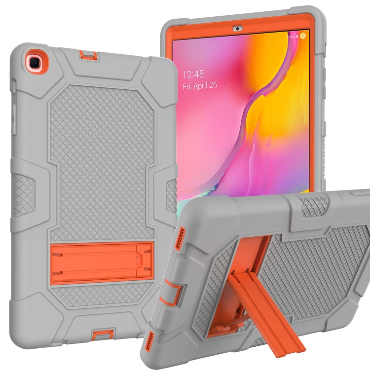 For Samsung Galaxy Tab A 10.1 (2019) / T510 Contrast Color Robot Shockproof Silicone + PC Protective Case with Holder