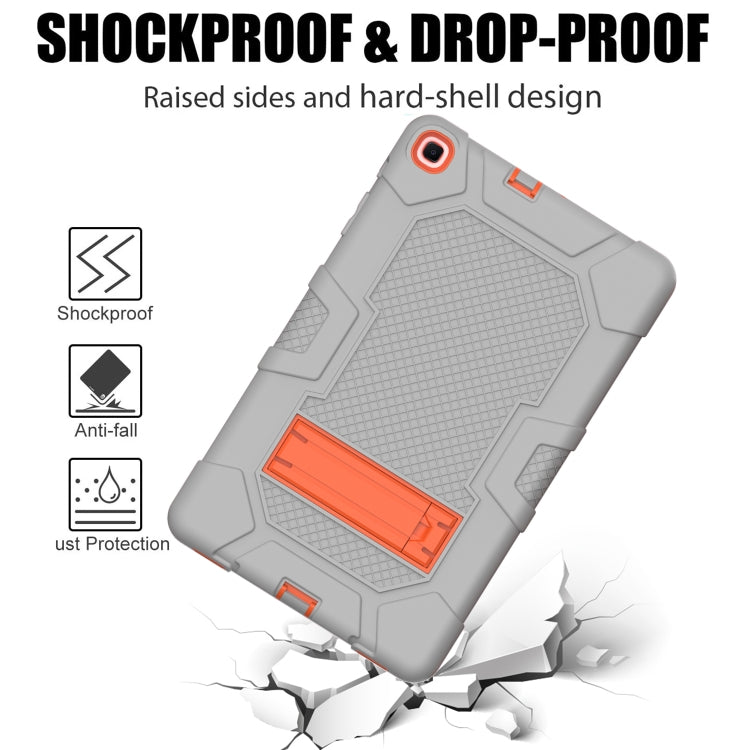For Samsung Galaxy Tab A 10.1 (2019) / T510 Contrast Color Robot Shockproof Silicone + PC Protective Case with Holder