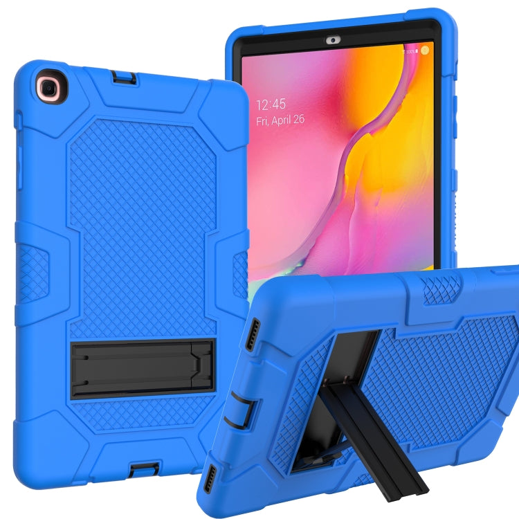 For Samsung Galaxy Tab A 10.1 (2019) / T510 Contrast Color Robot Shockproof Silicone + PC Protective Case with Holder