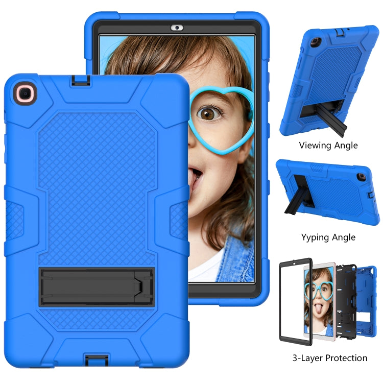 For Samsung Galaxy Tab A 10.1 (2019) / T510 Contrast Color Robot Shockproof Silicone + PC Protective Case with Holder