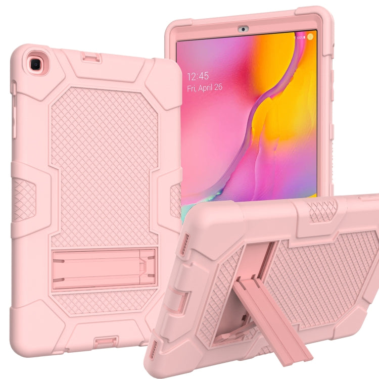 For Samsung Galaxy Tab A 10.1 (2019) / T510 Contrast Color Robot Shockproof Silicone + PC Protective Case with Holder