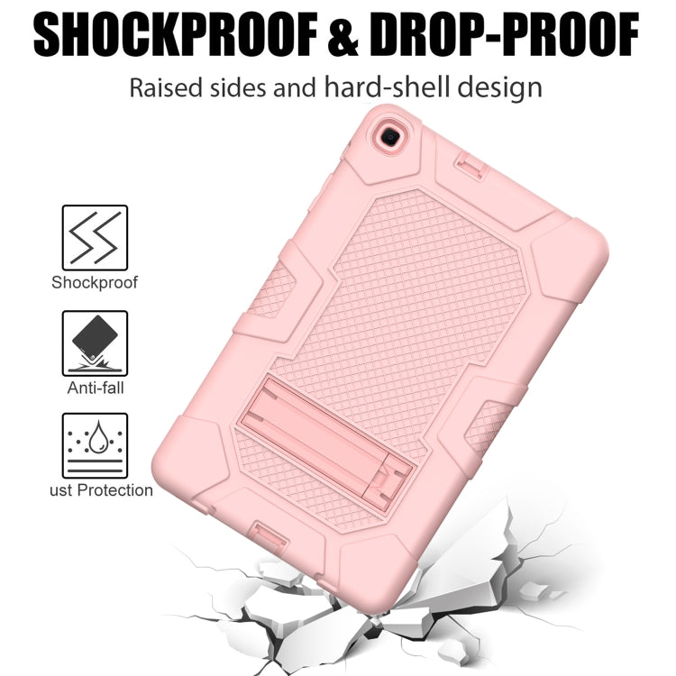 For Samsung Galaxy Tab A 10.1 (2019) / T510 Contrast Color Robot Shockproof Silicone + PC Protective Case with Holder