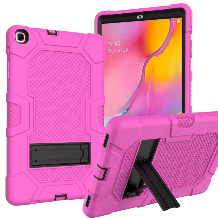 For Samsung Galaxy Tab A 10.1 (2019) / T510 Contrast Color Robot Shockproof Silicone + PC Protective Case with Holder