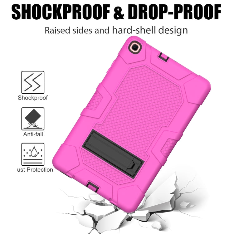 For Samsung Galaxy Tab A 10.1 (2019) / T510 Contrast Color Robot Shockproof Silicone + PC Protective Case with Holder