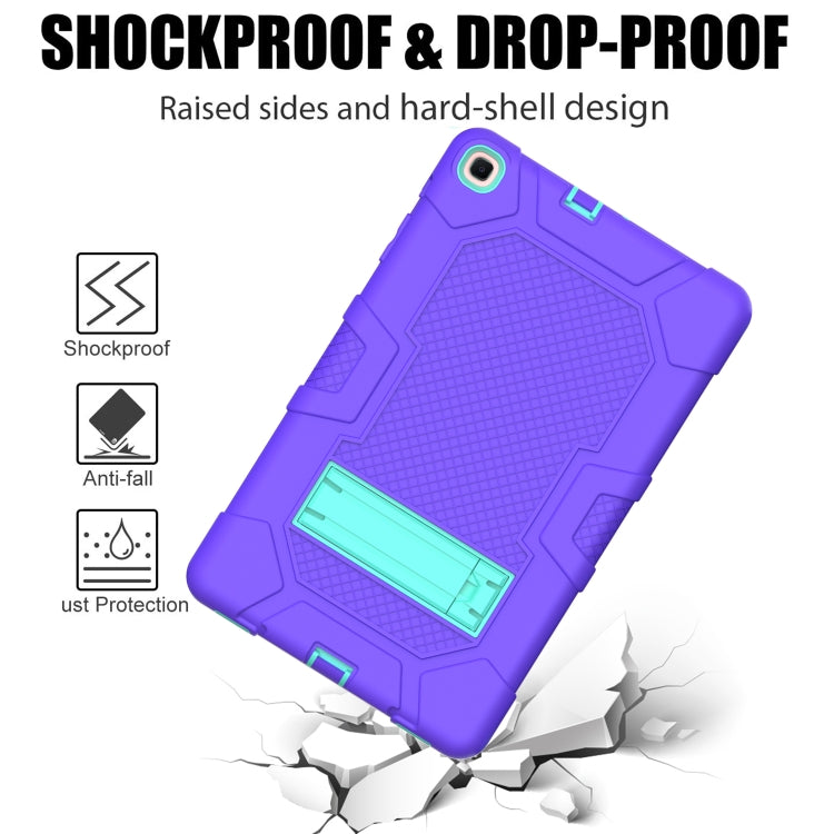 For Samsung Galaxy Tab A 10.1 (2019) / T510 Contrast Color Robot Shockproof Silicone + PC Protective Case with Holder
