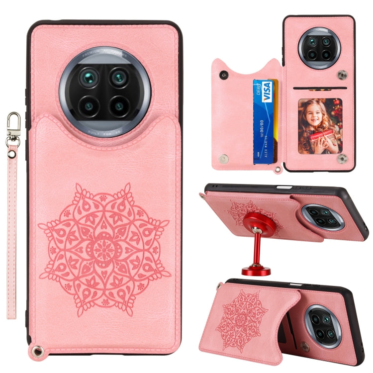 For Xiaomi Mi 10T Lite 5G Mandala Embossed PU + TPU Case with Holder & Card Slots & Photo Frame & Strap