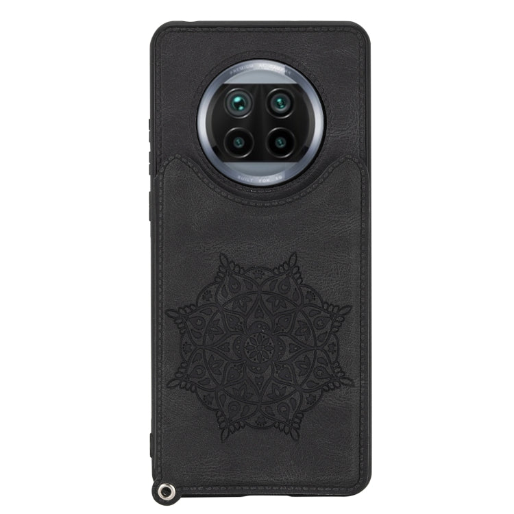 For Xiaomi Mi 10T Lite 5G Mandala Embossed PU + TPU Case with Holder & Card Slots & Photo Frame & Strap