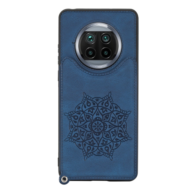 For Xiaomi Mi 10T Lite 5G Mandala Embossed PU + TPU Case with Holder & Card Slots & Photo Frame & Strap