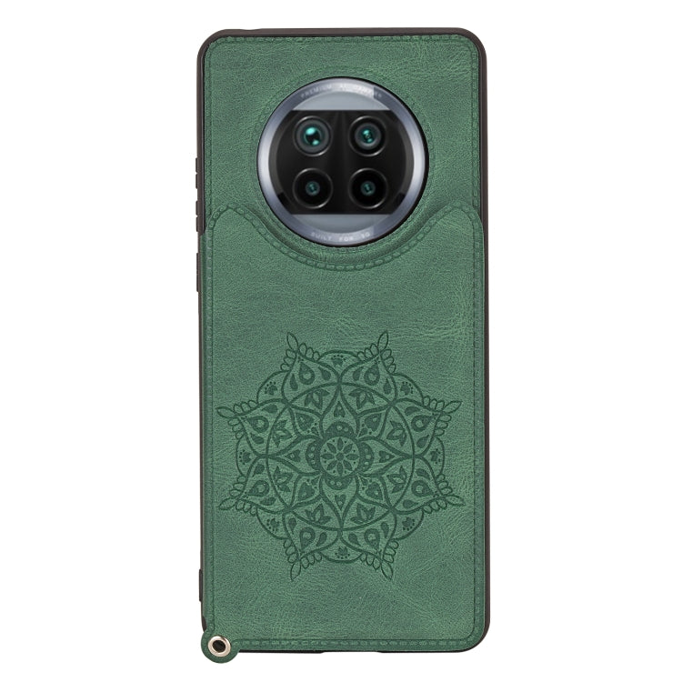 For Xiaomi Mi 10T Lite 5G Mandala Embossed PU + TPU Case with Holder & Card Slots & Photo Frame & Strap