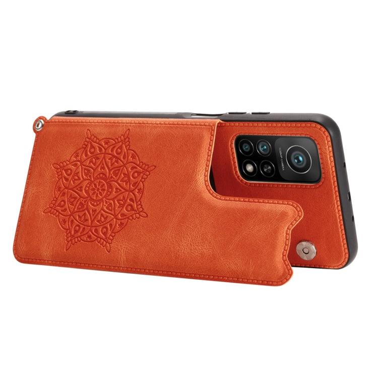 For Xiaomi Mi 10T Pro 5G Mandala Embossed PU + TPU Case with Holder & Card Slots & Photo Frame & Strap