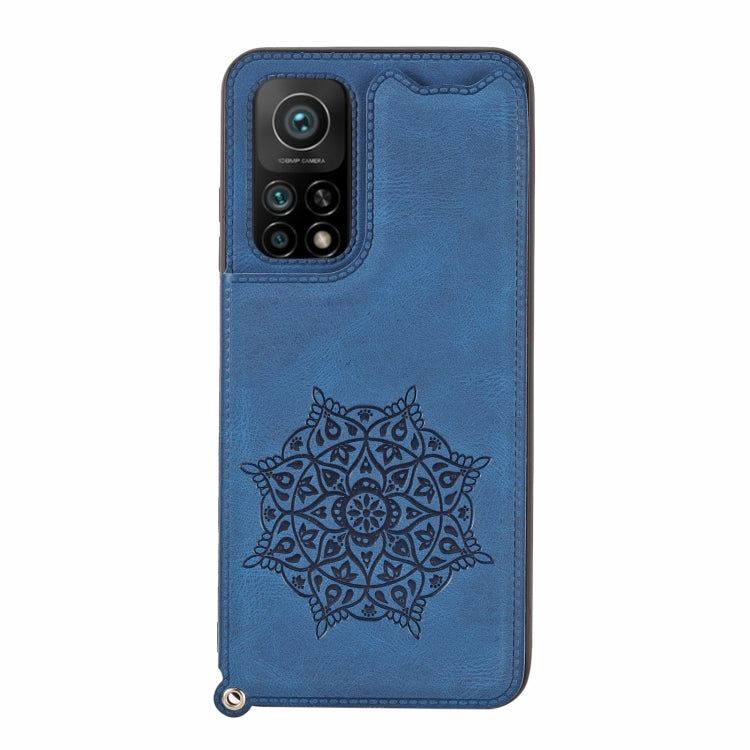 For Xiaomi Mi 10T Pro 5G Mandala Embossed PU + TPU Case with Holder & Card Slots & Photo Frame & Strap