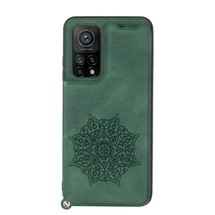 For Xiaomi Mi 10T Pro 5G Mandala Embossed PU + TPU Case with Holder & Card Slots & Photo Frame & Strap