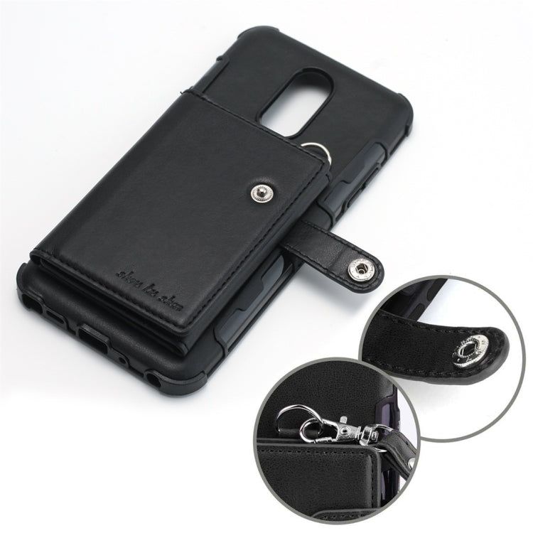 For LG Stylo 4 Shockproof PC + TPU Protective Case, with Card Slots & Wallet & Photo Frame & Lanyard