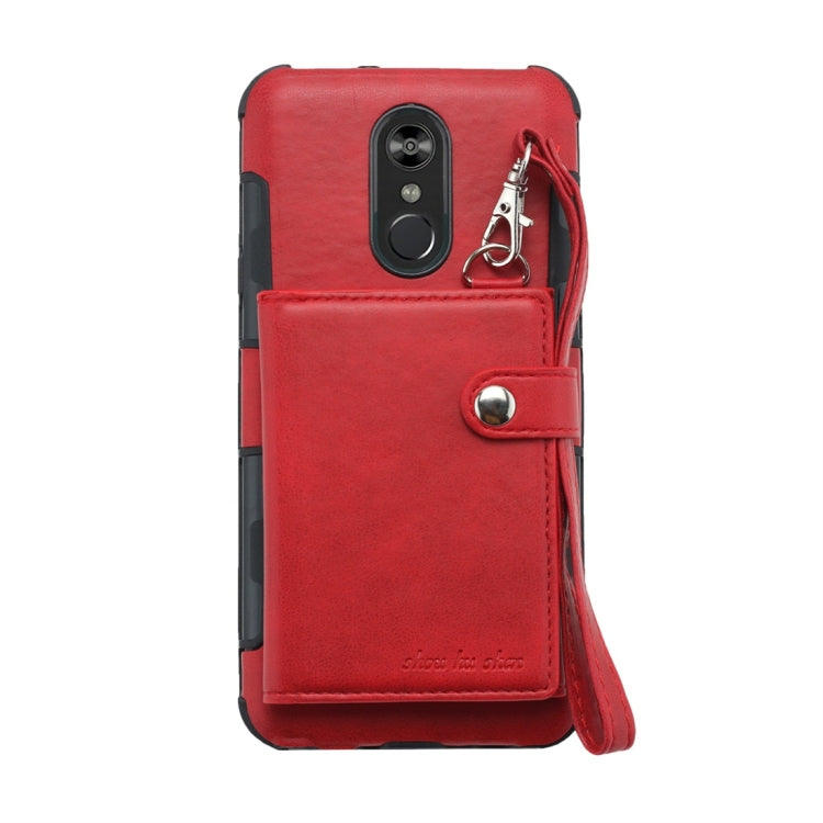 For LG Stylo 4 Shockproof PC + TPU Protective Case, with Card Slots & Wallet & Photo Frame & Lanyard