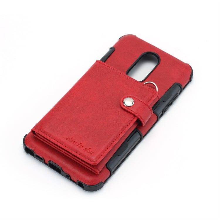 For LG Stylo 4 Shockproof PC + TPU Protective Case, with Card Slots & Wallet & Photo Frame & Lanyard