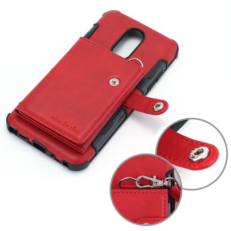 For LG Stylo 4 Shockproof PC + TPU Protective Case, with Card Slots & Wallet & Photo Frame & Lanyard