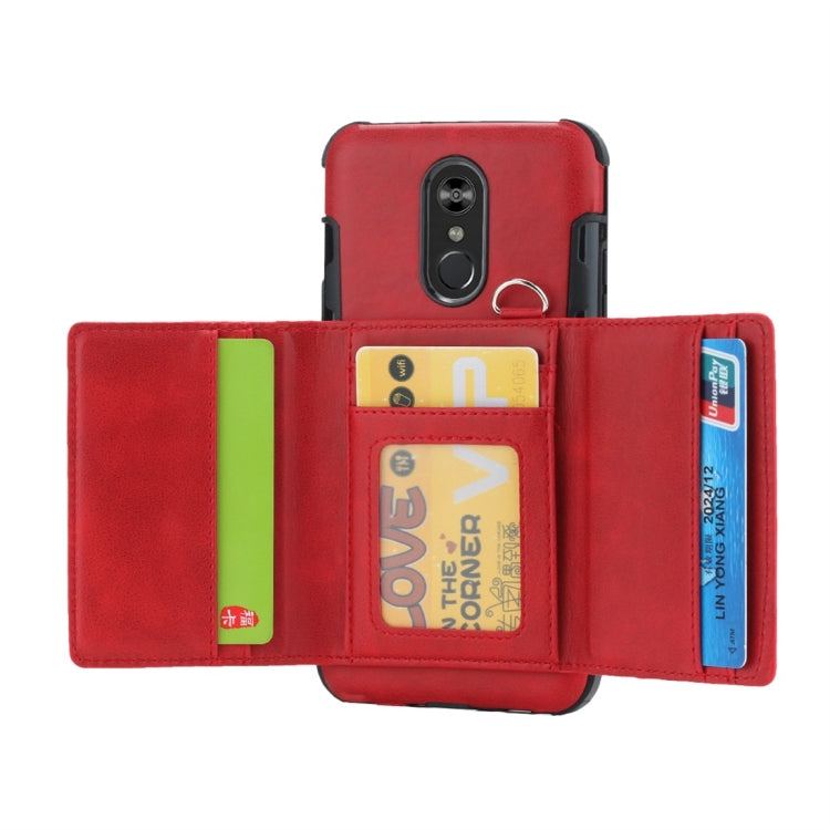 For LG Stylo 4 Shockproof PC + TPU Protective Case, with Card Slots & Wallet & Photo Frame & Lanyard