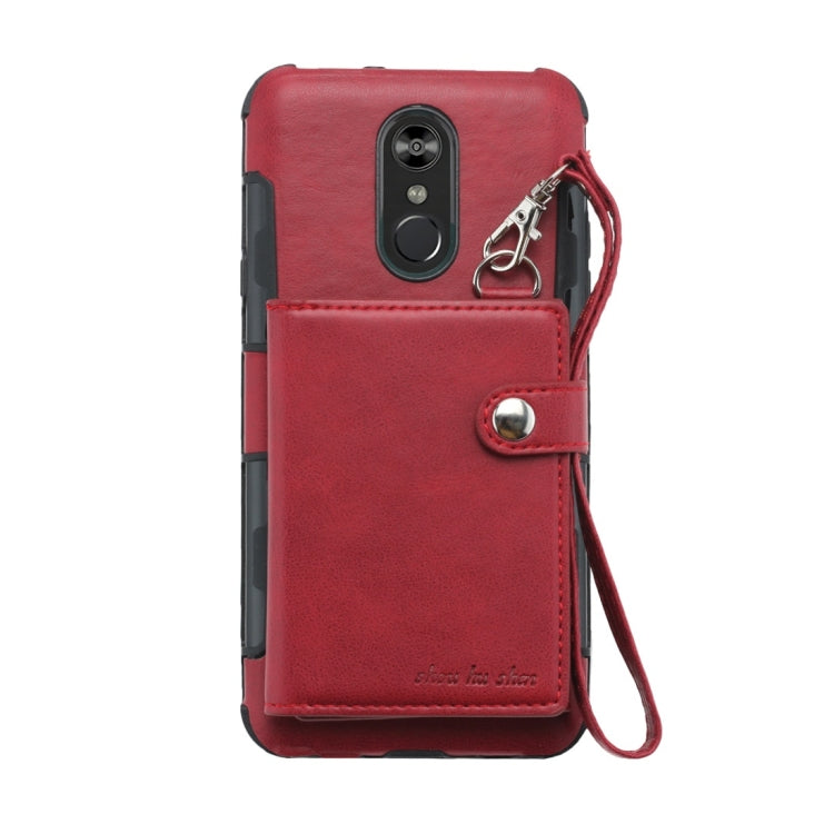For LG Stylo 4 Shockproof PC + TPU Protective Case, with Card Slots & Wallet & Photo Frame & Lanyard