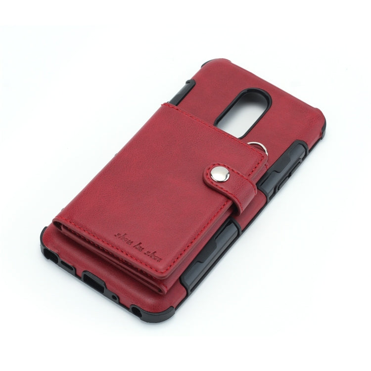 For LG Stylo 4 Shockproof PC + TPU Protective Case, with Card Slots & Wallet & Photo Frame & Lanyard