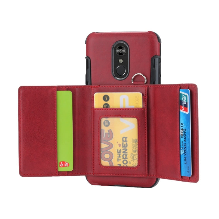 For LG Stylo 4 Shockproof PC + TPU Protective Case, with Card Slots & Wallet & Photo Frame & Lanyard
