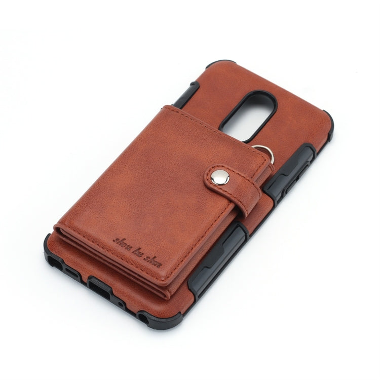 For LG Stylo 4 Shockproof PC + TPU Protective Case, with Card Slots & Wallet & Photo Frame & Lanyard