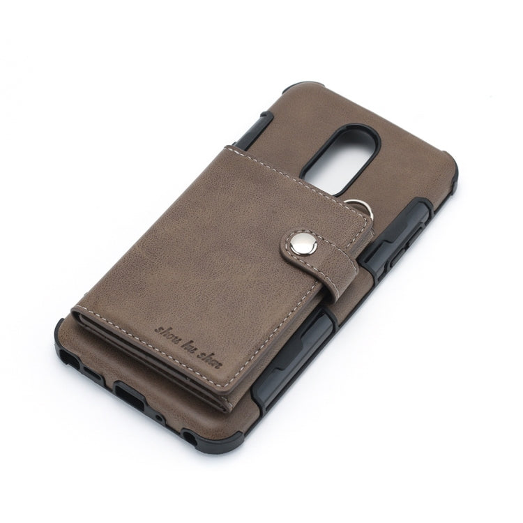 For LG Stylo 4 Shockproof PC + TPU Protective Case, with Card Slots & Wallet & Photo Frame & Lanyard