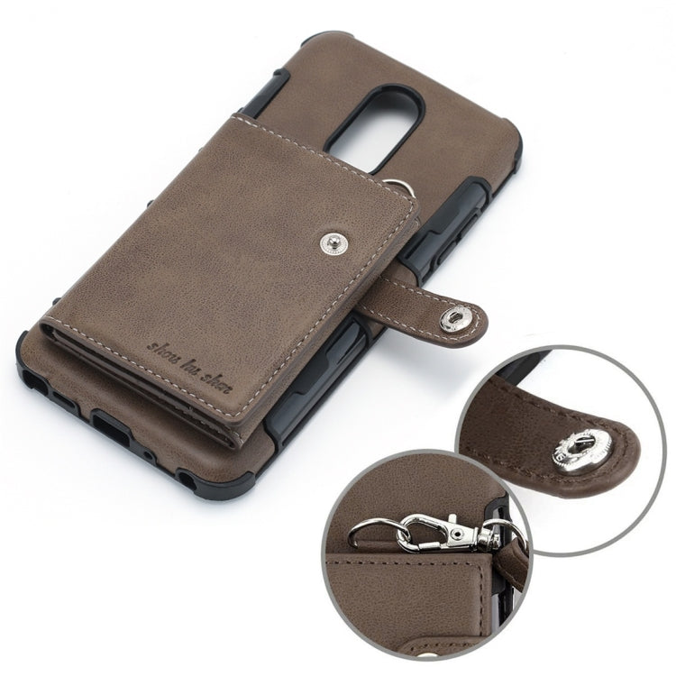 For LG Stylo 4 Shockproof PC + TPU Protective Case, with Card Slots & Wallet & Photo Frame & Lanyard